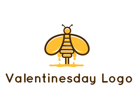 honey bee dripping with honey logo