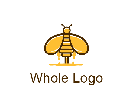 honey bee dripping with honey logo