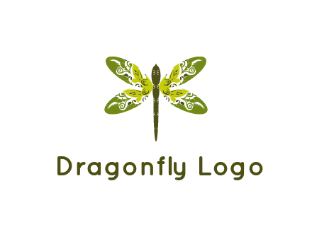 dragonfly with patterned wings illustration