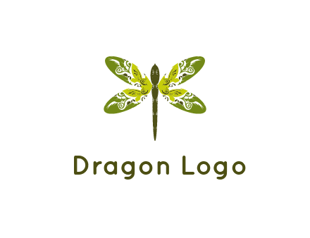 dragonfly with patterned wings illustration