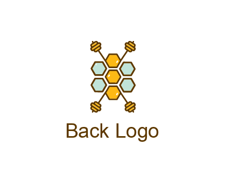 honeycomb and bees logo