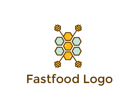 honeycomb and bees logo