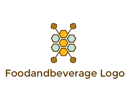honeycomb and bees logo