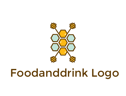 honeycomb and bees logo