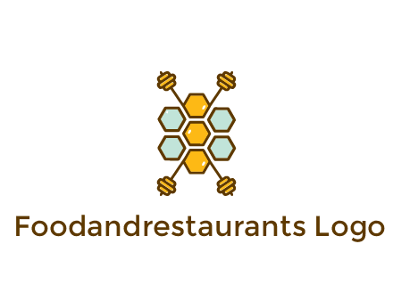 honeycomb and bees logo