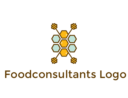 honeycomb and bees logo