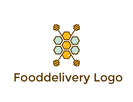 honeycomb and bees logo