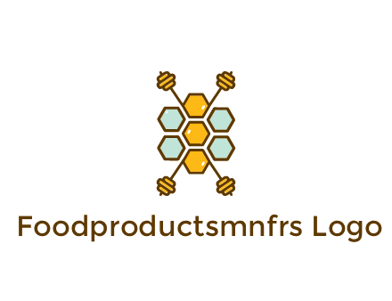 honeycomb and bees logo