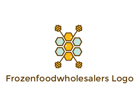 honeycomb and bees logo