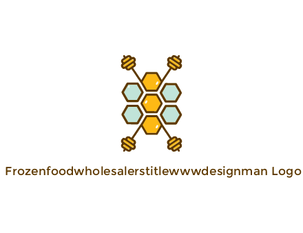 honeycomb and bees logo