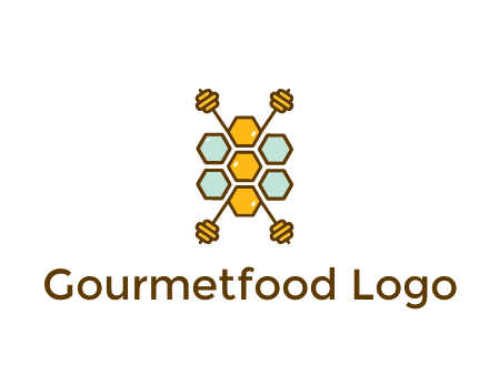 honeycomb and bees logo