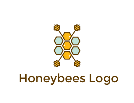 honeycomb and bees logo