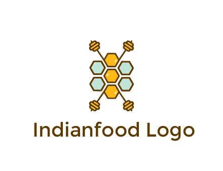 honeycomb and bees logo