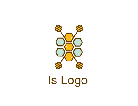 honeycomb and bees logo