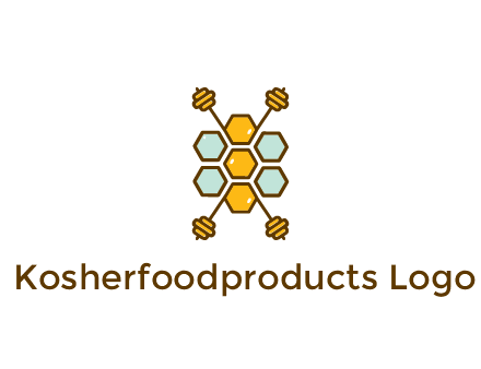 honeycomb and bees logo