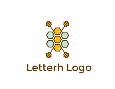honeycomb and bees logo