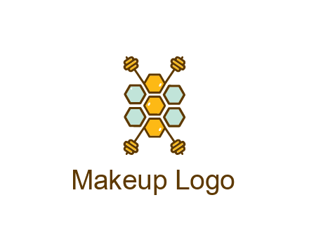 honeycomb and bees logo
