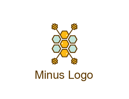 honeycomb and bees logo