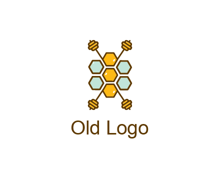 honeycomb and bees logo