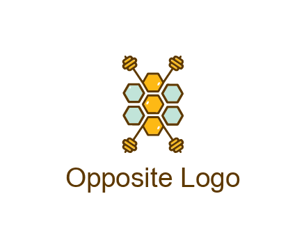 honeycomb and bees logo