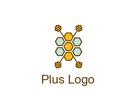 honeycomb and bees logo