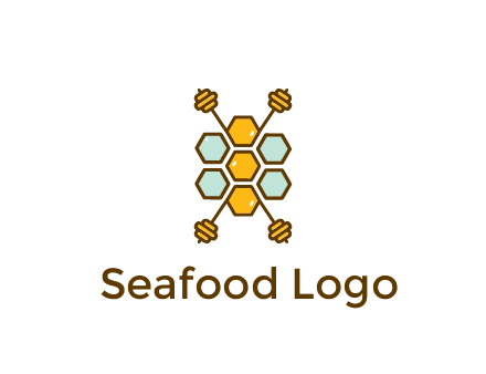 honeycomb and bees logo