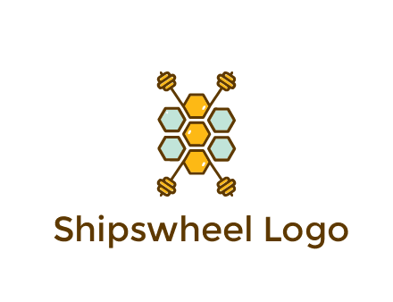 honeycomb and bees logo