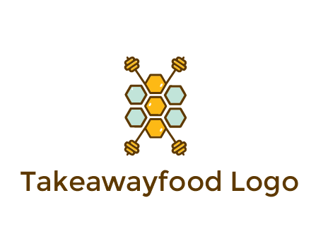 honeycomb and bees logo