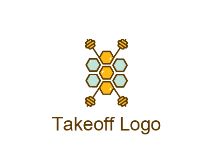 honeycomb and bees logo
