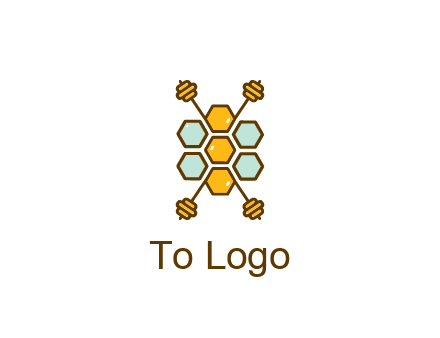 honeycomb and bees logo