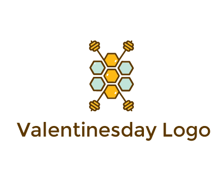 honeycomb and bees logo