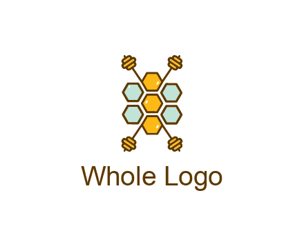 honeycomb and bees logo