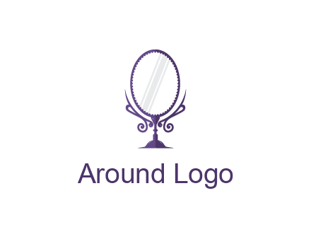 round vanity mirror illustration