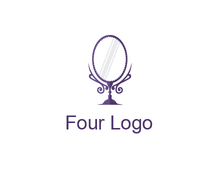 round vanity mirror illustration