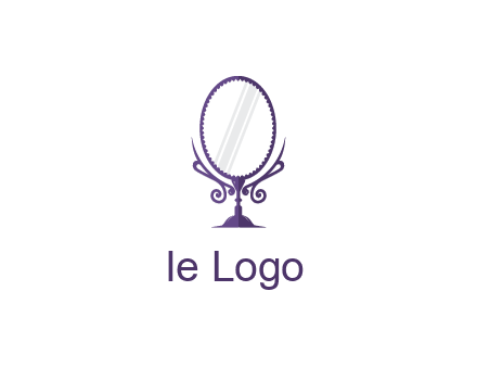 round vanity mirror illustration