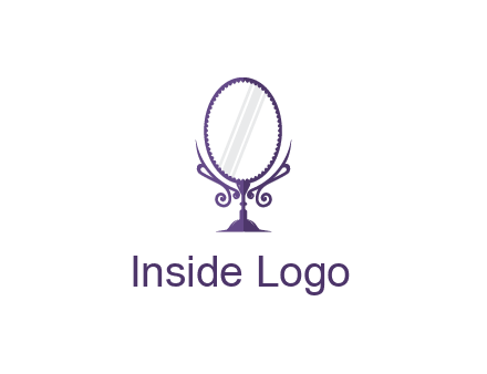 round vanity mirror illustration