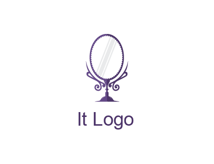 round vanity mirror illustration