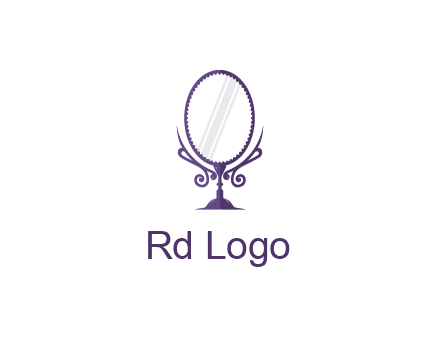 round vanity mirror illustration