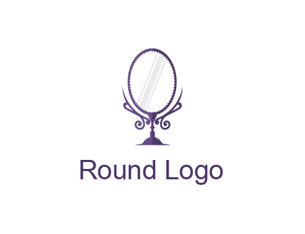 round vanity mirror illustration