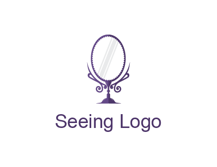 round vanity mirror illustration