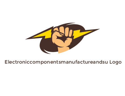 fist holding a lightening bolt in energy logo
