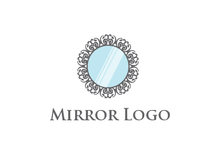 round mirror wall decoration logo