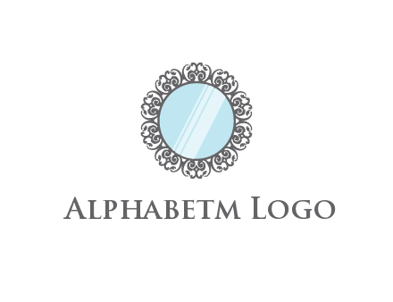 round mirror wall decoration logo