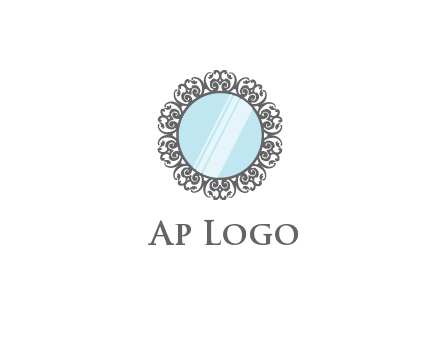 round mirror wall decoration logo