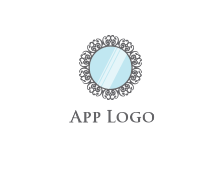 round mirror wall decoration logo