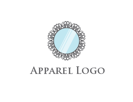 round mirror wall decoration logo
