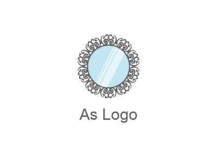 round mirror wall decoration logo
