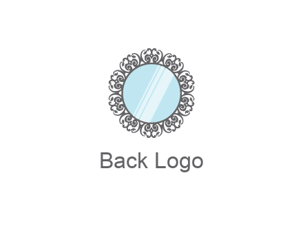 round mirror wall decoration logo