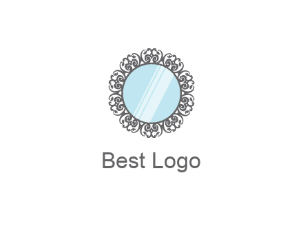 round mirror wall decoration logo