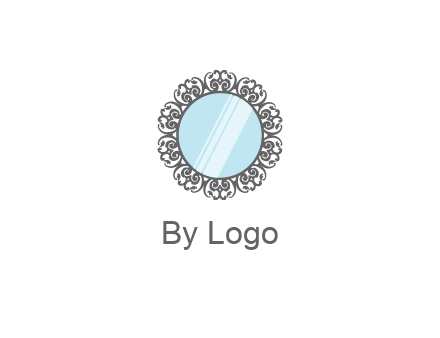 round mirror wall decoration logo